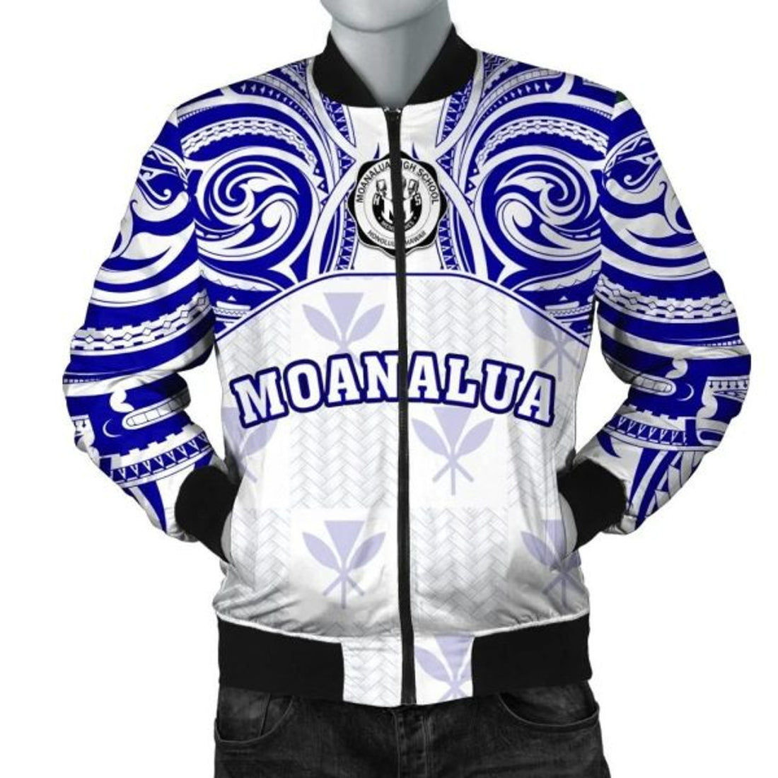 FUNSTUFFPRINTI Kanaka Moanalua High School Men's Bomber Jacket bDemodern Style AH JH Bomber Jacket