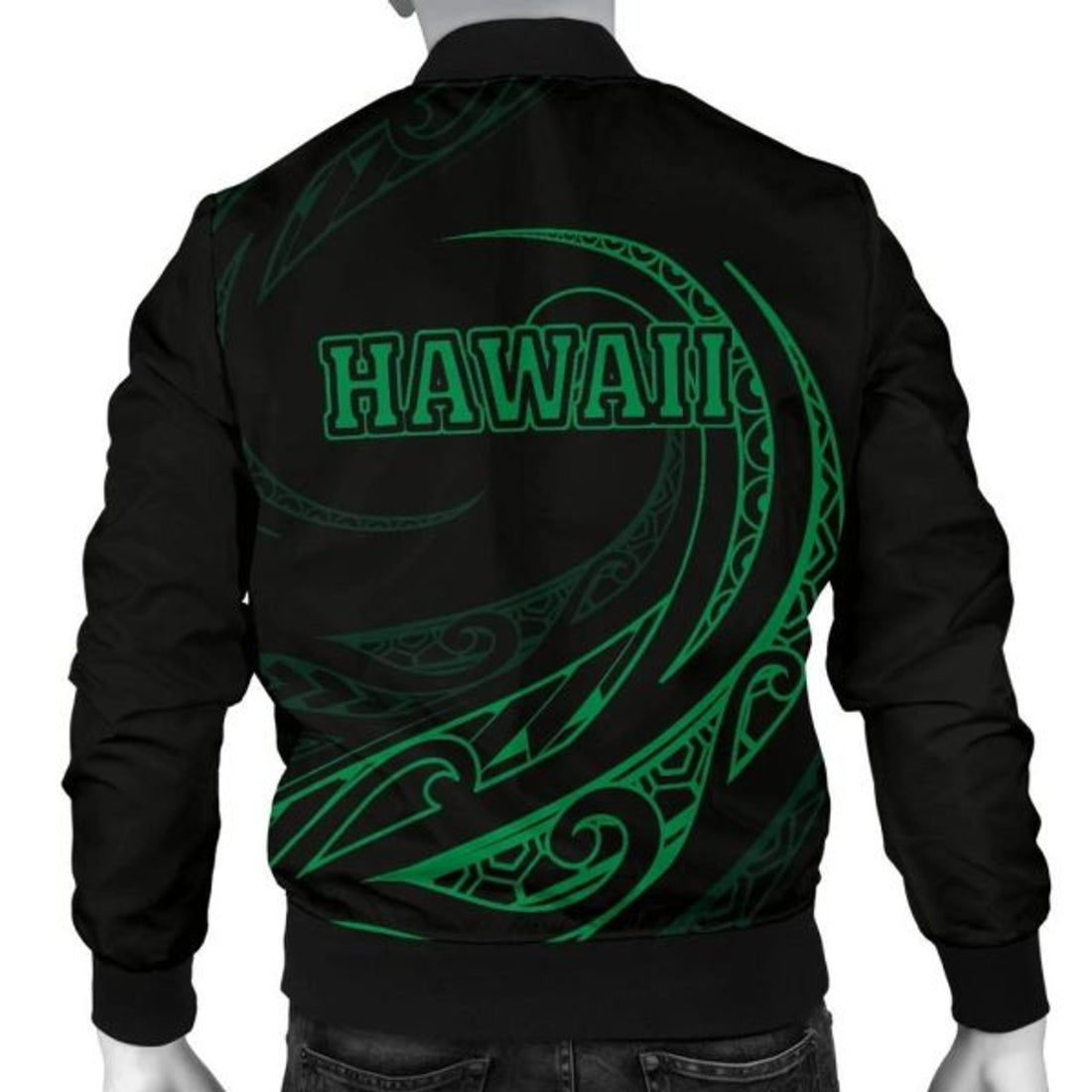 FUNSTUFFPRINTI Kanaka Polynesian MenâˆšÂ¢â€šÃ‡Â¨â€šÃ‘Â¢s Bomber Jacket - Green - Frida Style - AH Bomber Jacket