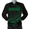 FUNSTUFFPRINTI Kanaka Polynesian MenâˆšÂ¢â€šÃ‡Â¨â€šÃ‘Â¢s Bomber Jacket - Green - Frida Style - AH Bomber Jacket