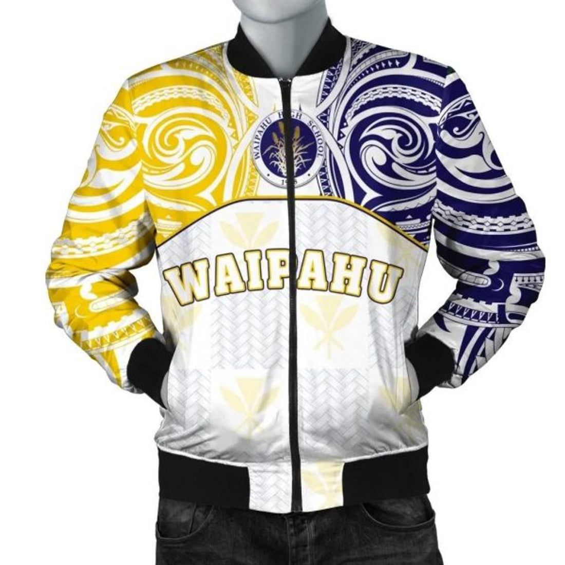 FUNSTUFFPRINTI Kanaka Waipahu High School Men's Bomber Jacket bDemodern Style AH JH Bomber Jacket