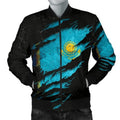 FUNSTUFFPRINTI Kazakhstan In Me Men's Bomber Jacket - Special Grunge Style Bomber Jacket