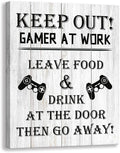 Keep Out, Gamer At Work Leave Food And Drink At The Door Then Go Away, Videos Game Poster and Canvas
