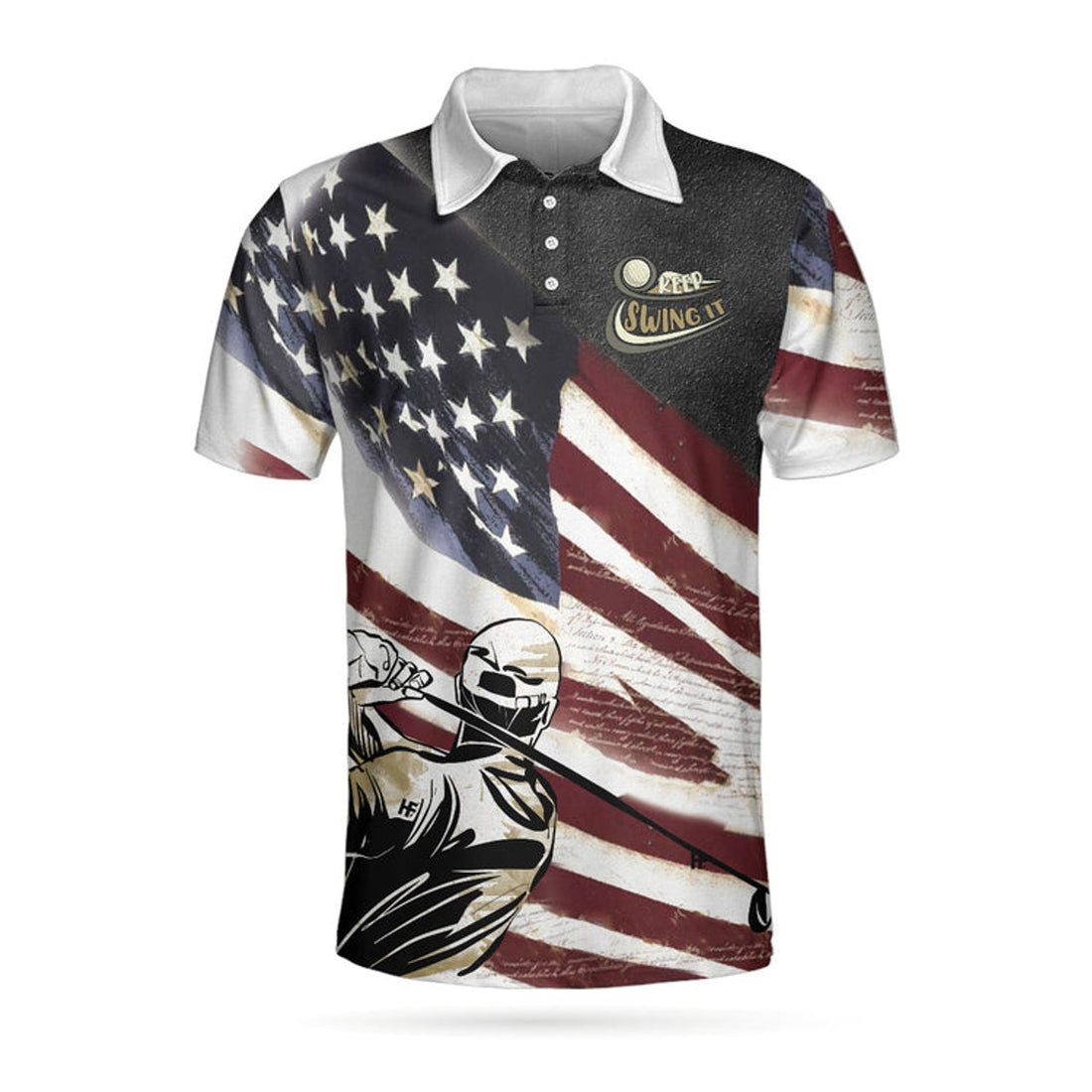 Keep Swing It American Flag Golf Club Polo Shirt, Usa Flag Polo Shirt, Best Golf Shirt For Men