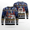 FUNSTUFFPRINT Kentucky Elizabethtown Fire Truck Christmas 3D Ugly Sweater - Christmas Gifts For Firefighters Ugly Sweater