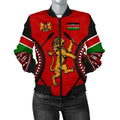FUNSTUFFPRINTI Kenya Lion Women Bomber Jacket Maasai Shield Bomber Jacket