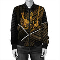 FUNSTUFFPRINTI King Coat Of Arms Polynesian Women's Bomber Jacket - Mana Style - AH - JH Bomber Jacket