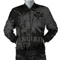 FUNSTUFFPRINTI King Kamehameha Hawaii Men's Bomber Jacket - Gray - Vincent Style - AH Bomber Jacket