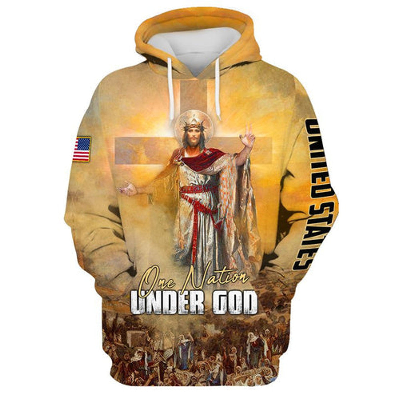 FUNSTUFFPRINT 3D King Jesus 3D Hoodie and Zip Hoodie