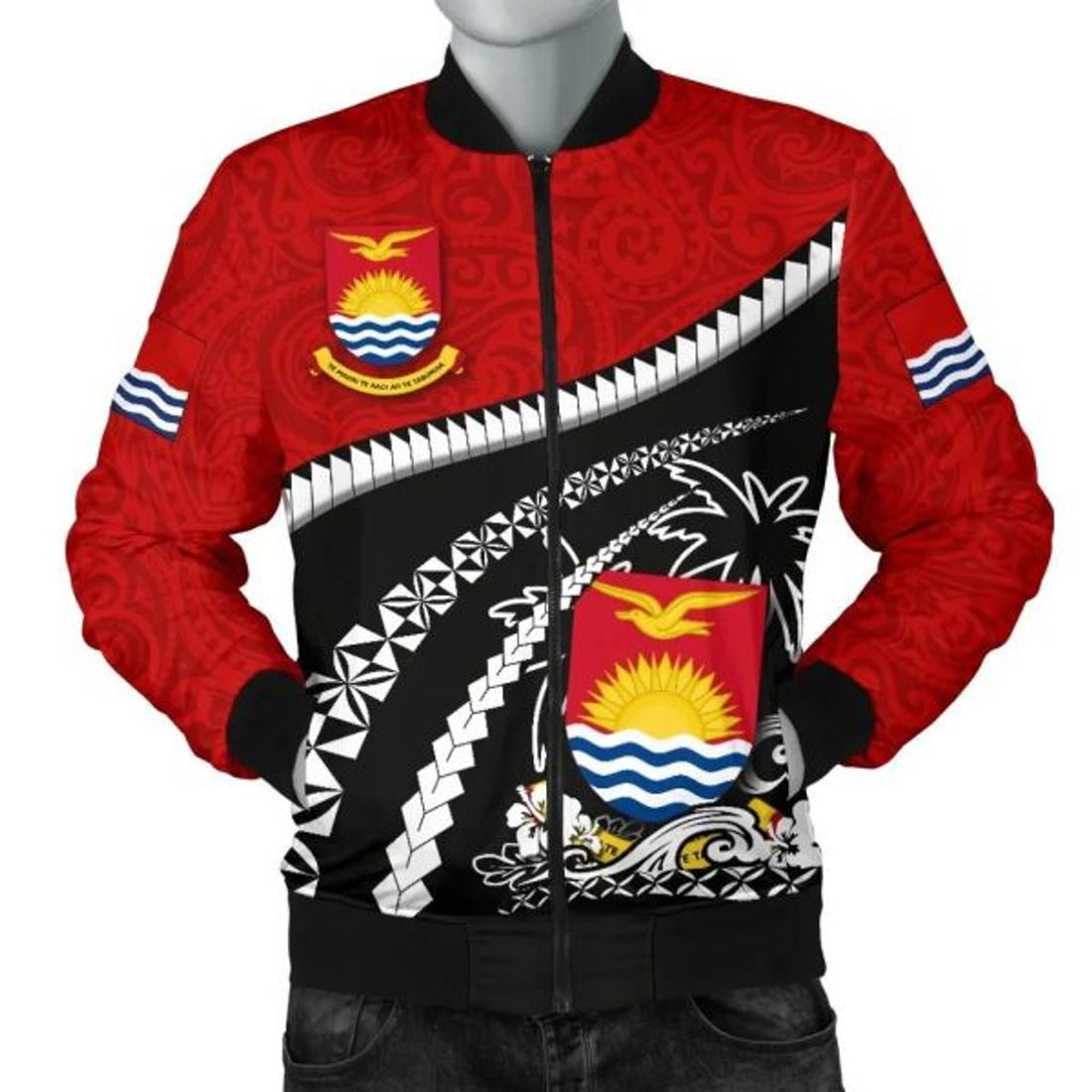 FUNSTUFFPRINTI Kiribati Men Bomber Jacket - Road to Hometown Bomber Jacket
