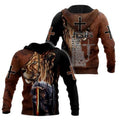 FUNSTUFFPRINT Christian 3D Hoodie Knight Of God Jesus Is God 3D Hoodie and Zip Hoodie