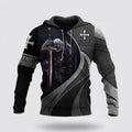 FUNSTUFFPRINT 3D Knight Templar Warrior Cross 3D Hoodie and Zip Hoodie
