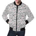 FUNSTUFFPRINTI Koala Pattern Print Men's 3D Bomber Jacket