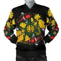 FUNSTUFFPRINTI Koi Fish Men's Bomber Jacket - Lotus Koi Fish Yin Yang - Bomber Jacket