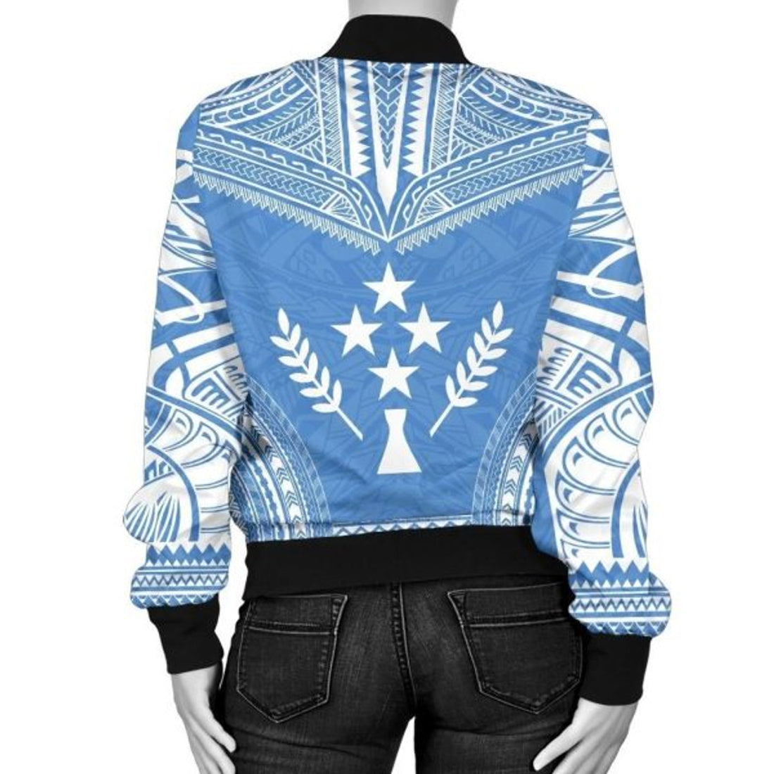 FUNSTUFFPRINTI Kosrae Flag Polynesian Chief Women'S Bomber Jacket - Bomber Jacket