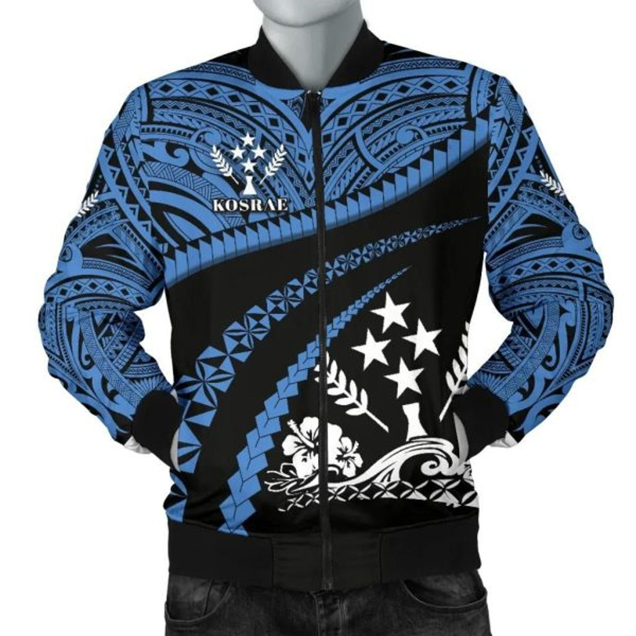 FUNSTUFFPRINTI Kosrae Men Bomber Jacket - Road to Hometown Bomber Jacket