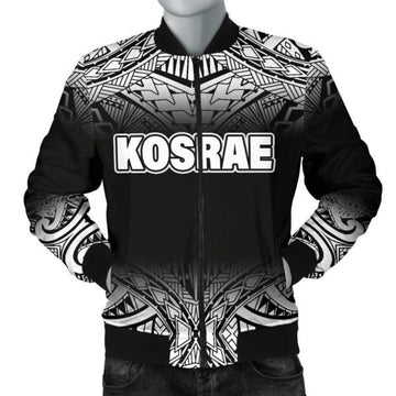 FUNSTUFFPRINTI Kosrae Men's Bomber Jacket - Fog Black Style - Bomber Jacket