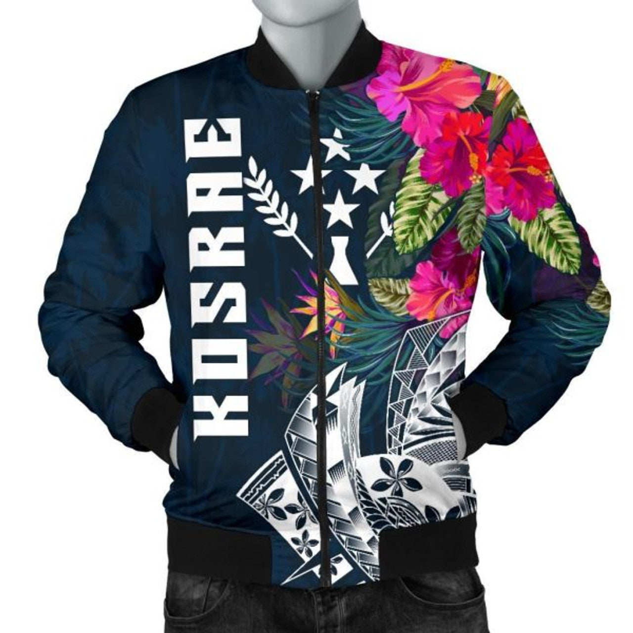 FUNSTUFFPRINTI Kosrae Men's Bomber Jacket - Kosrae Summer Vibes - Bomber Jacket