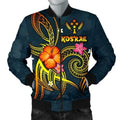 FUNSTUFFPRINTI Kosrae Polynesian Men's Bomber Jacket - Legend of Kosrae (Blue) - Bomber Jacket