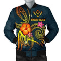 FUNSTUFFPRINTI Kosrae Polynesian Personalised Men's Bomber Jacket - Legend of Kosrae (Blue) - Bomber Jacket