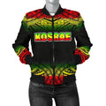 FUNSTUFFPRINTI Kosrae Women's Bomber Jacket - Fog Reggae Style - Bomber Jacket