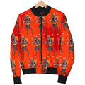 FUNSTUFFPRINTI Krampus Pattern Print Women Casual Bomber Jacket