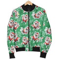FUNSTUFFPRINTI Krampus Print Pattern Women Casual Bomber Jacket