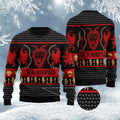 FUNSTUFFPRINT Krampus Ugly Christmas Sweater, Christmas Sweater, Ugly Sweater, Funny Xmas Sweaters Ugly Sweater