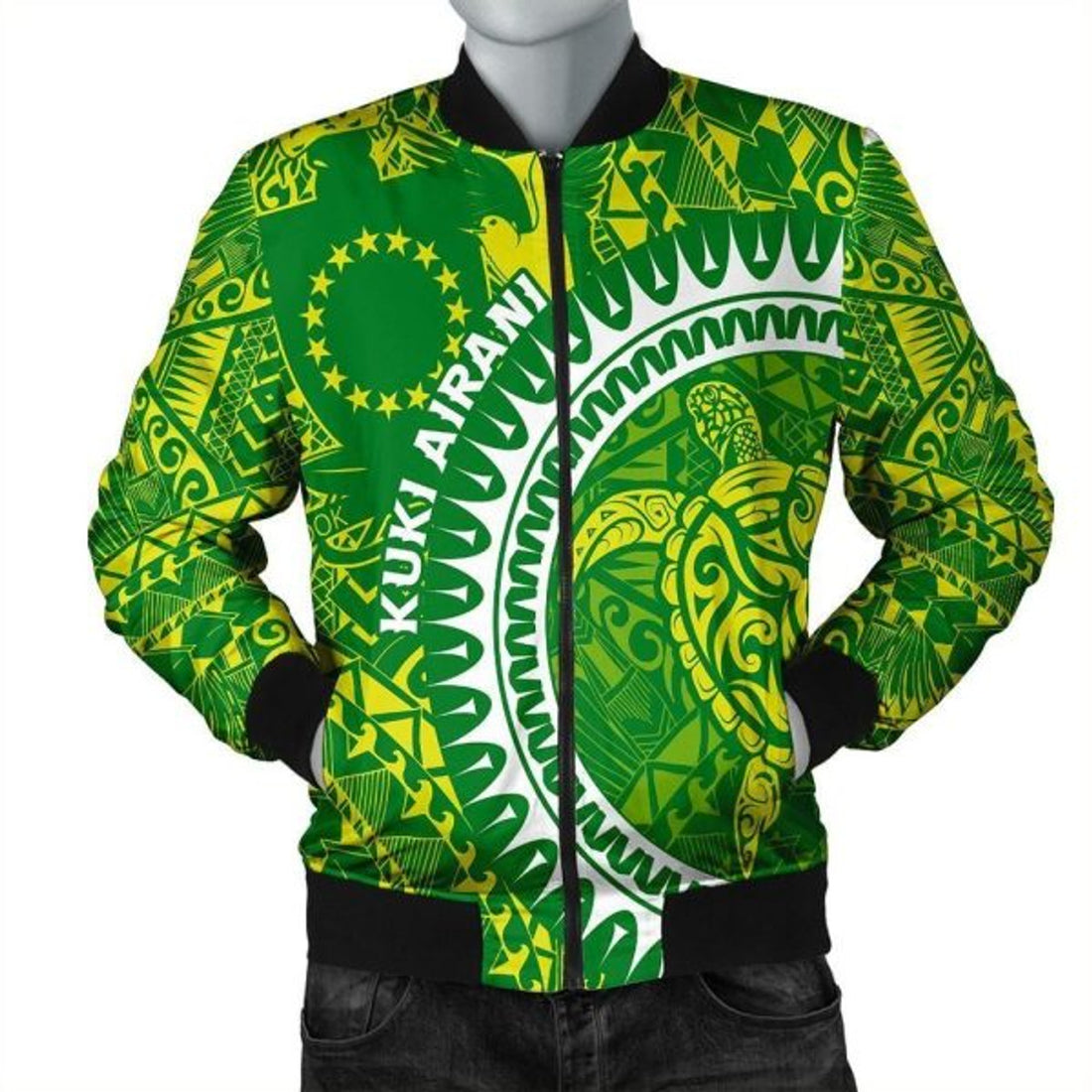 FUNSTUFFPRINTI Kuki Airani Nesian Style 3D Bomber Jacket