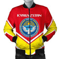 FUNSTUFFPRINTI Kyrgyzstan Coat Of Arms Men Bomber Jacket Lucian Style