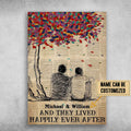 Custom LGBT Gift, LGBT Poster, And They Lived, Happily Ever After Customized Personalized NAME Poster and Canvas