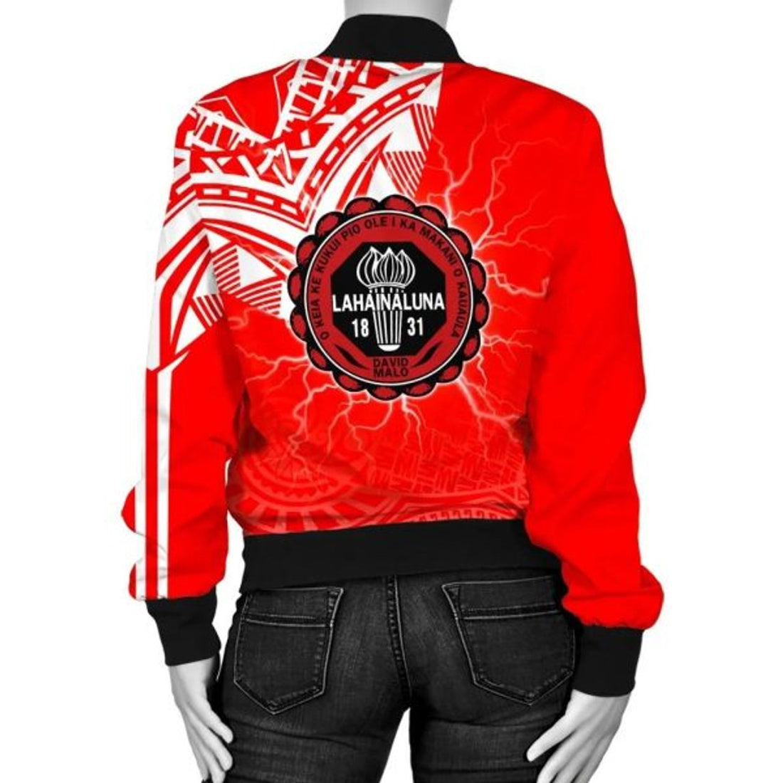 FUNSTUFFPRINTI Lahainaluna High Women's Bomber Jacket b- Forc Style AH JR Bomber Jacket