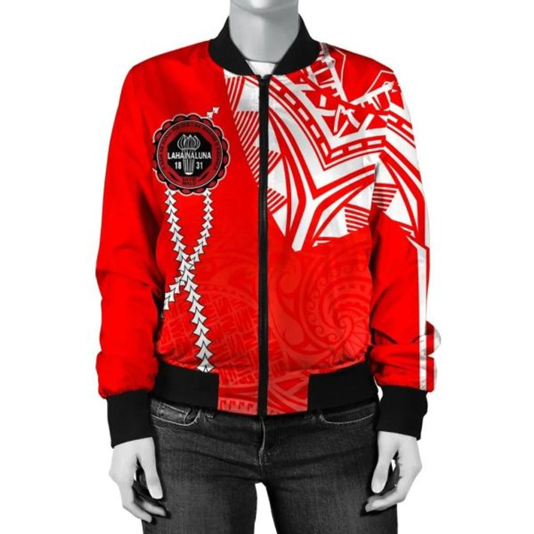 FUNSTUFFPRINTI Lahainaluna High Women's Bomber Jacket b- Forc Style AH JR Bomber Jacket