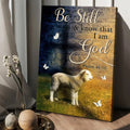 Lamb Of God Cross Be Still And Know That I Am God Canvas Wall Art - Christian Wall Posters - Religious Wall Decor