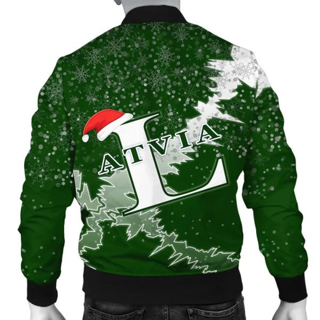FUNSTUFFPRINTI Latvia Christmas Coat Of Arms Men 3D Bomber Jacket