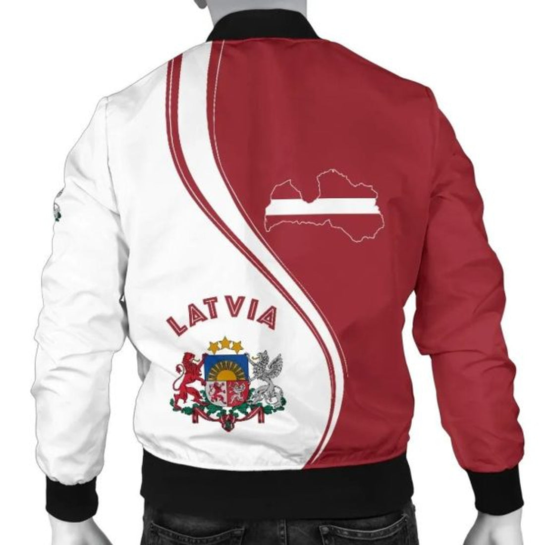 FUNSTUFFPRINTI Latvia Men's Bomber Jacket - Generation Bomber Jacket
