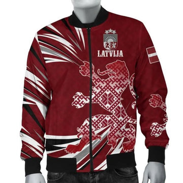 FUNSTUFFPRINTI Latvia - The Latvian Lion 3D Bomber Jacket