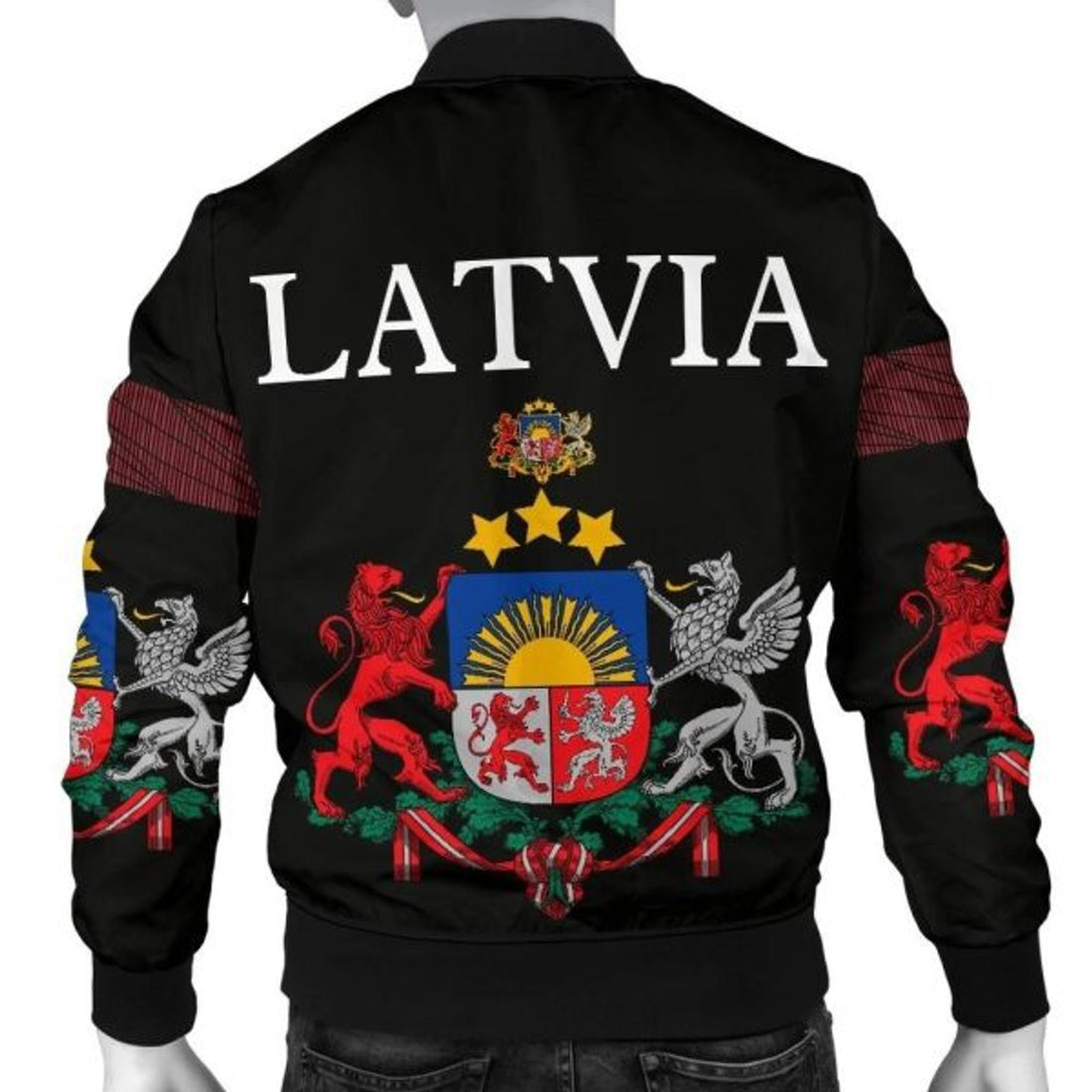 FUNSTUFFPRINTI Latvia-United Men's 3D Bomber Jacket