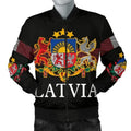 FUNSTUFFPRINTI Latvia-United Men's 3D Bomber Jacket