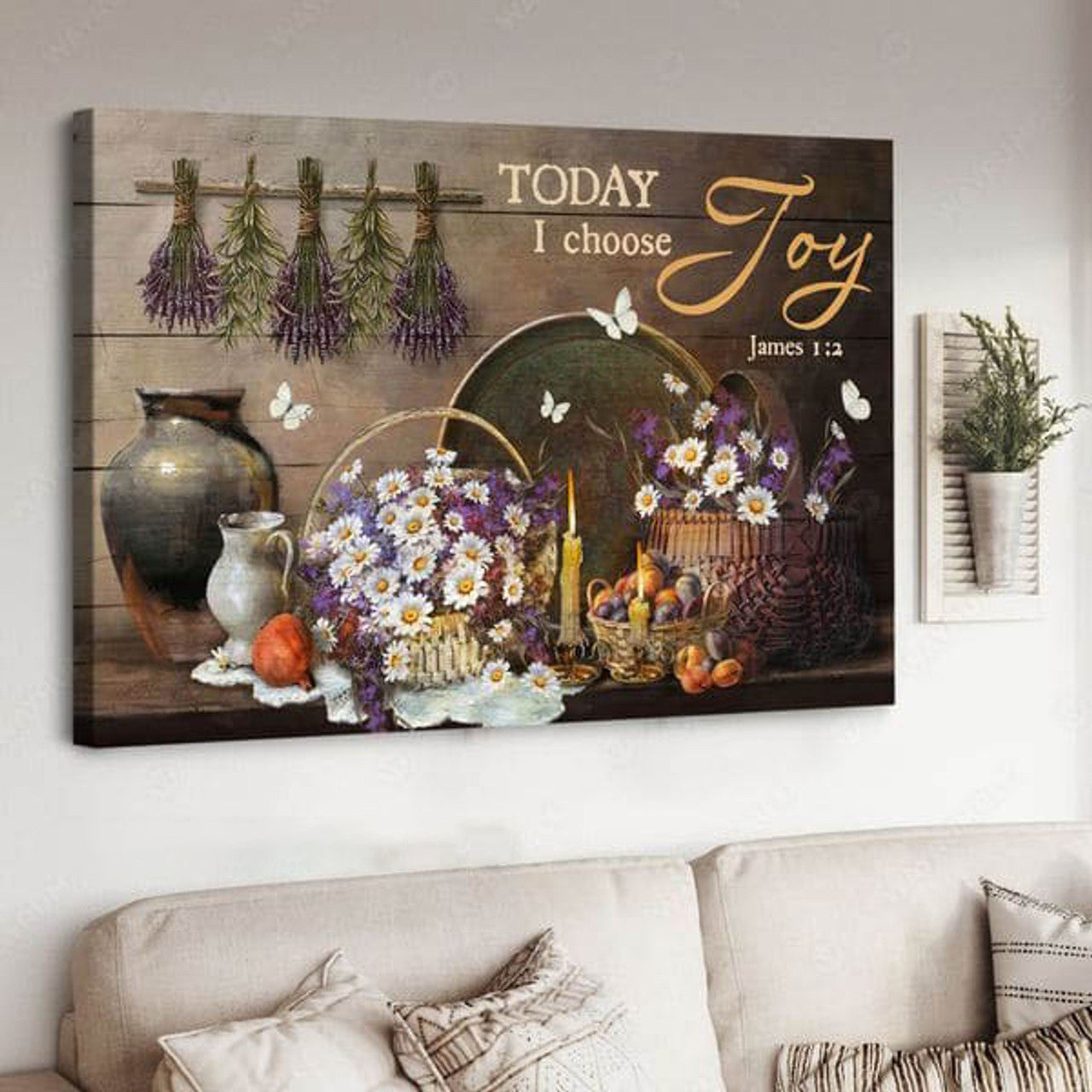 Lavender Lover, Today I Choose Joy, Poster Decor Poster and Canvas