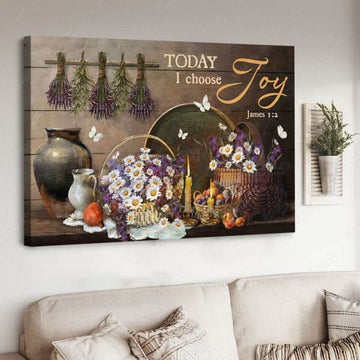 Lavender Lover, Today I Choose Joy, Poster Decor Poster and Canvas