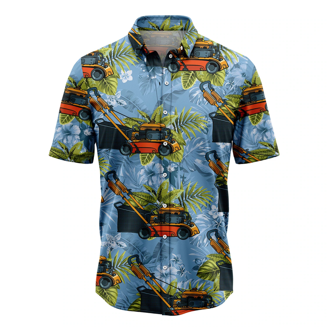 Lawn Mower Tropical Hawaiian Shirt, Summer gift, Hawaiian Shirts for Men, Aloha Beach Shirt