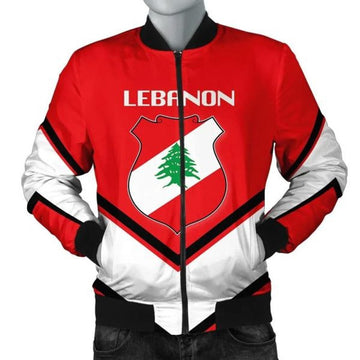 FUNSTUFFPRINTI Lebanon Coat Of Arms Men Bomber Jacket Lucian Style Bomber Jacket