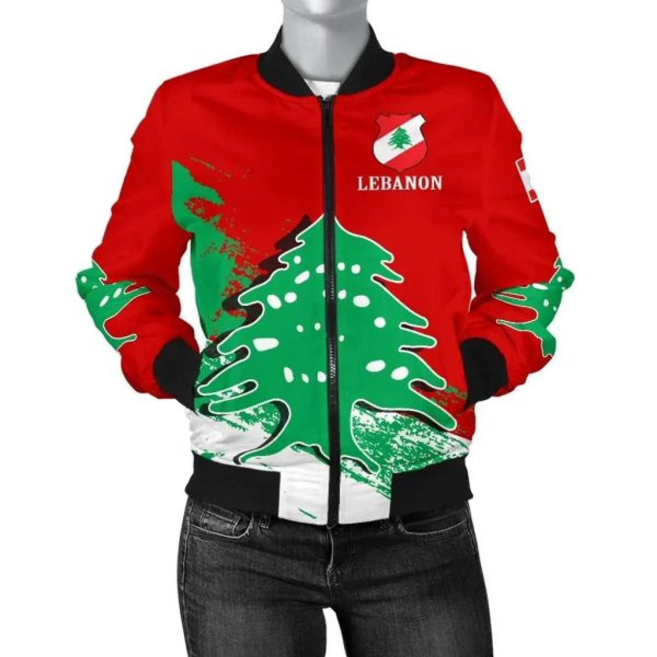FUNSTUFFPRINTI Lebanon Special Women's 3D Bomber Jacket