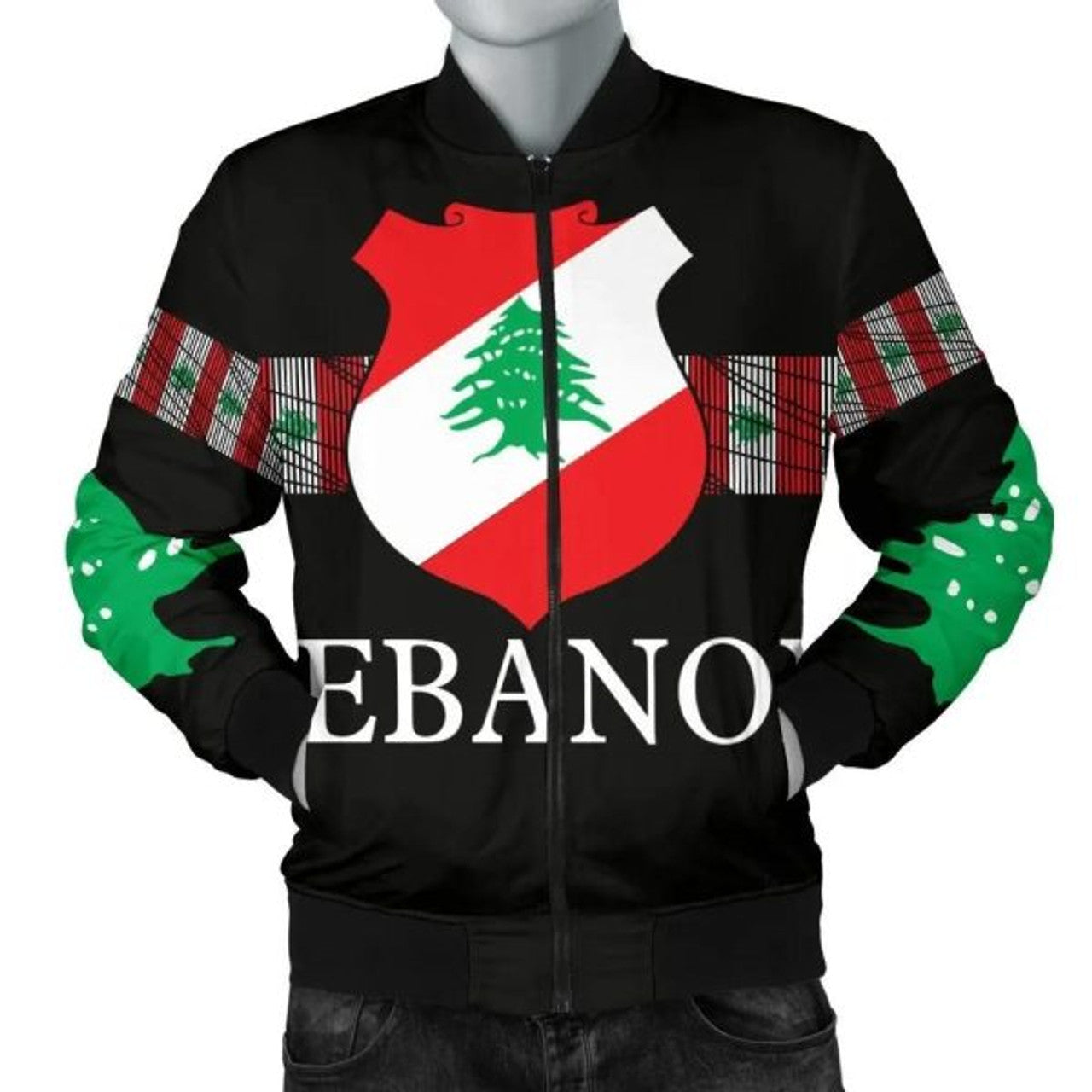 FUNSTUFFPRINTI Lebanon-United Men's 3D Bomber Jacket