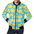 FUNSTUFFPRINTI Lemon Slice Pattern Print Men's 3D Bomber Jacket