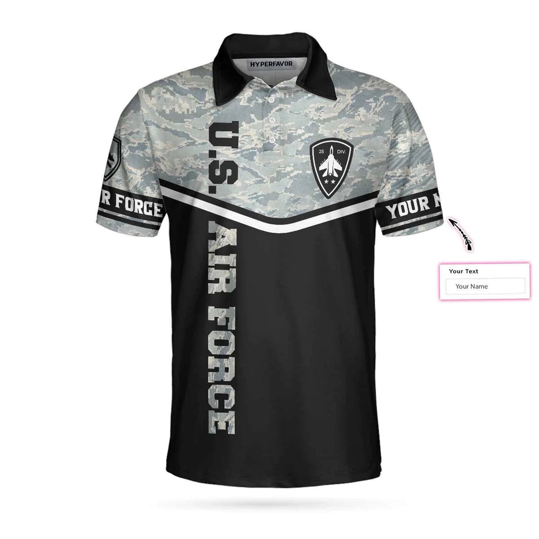 Custom Personalized Camouflage Men Polo Shirt, Less Than 1% Of Americans Have Ever Seen The Sunset From A USAF Aircraft I Have Custom Shirt For Male, Veteran Shirt For Men