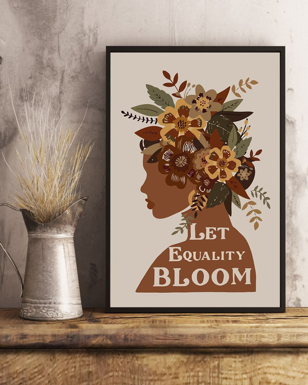 Let Equality Bloom, Black Girl, Beautiful Black Woman Poster and Canvas
