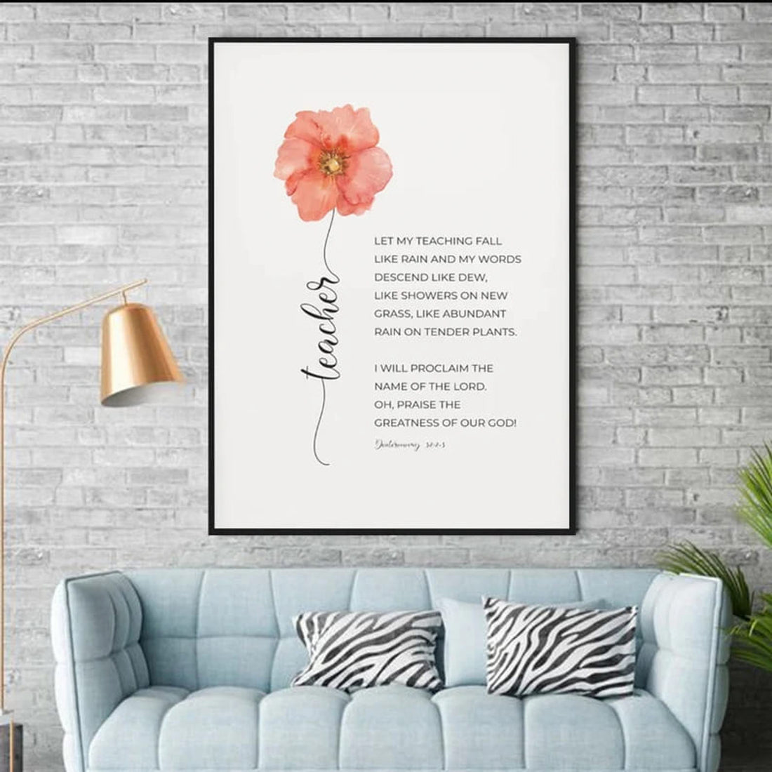 Let My Teaching Fall Like Rain And My Words Descend Like Dew Like Shower On New Gift For Teacher Poster and Canvas