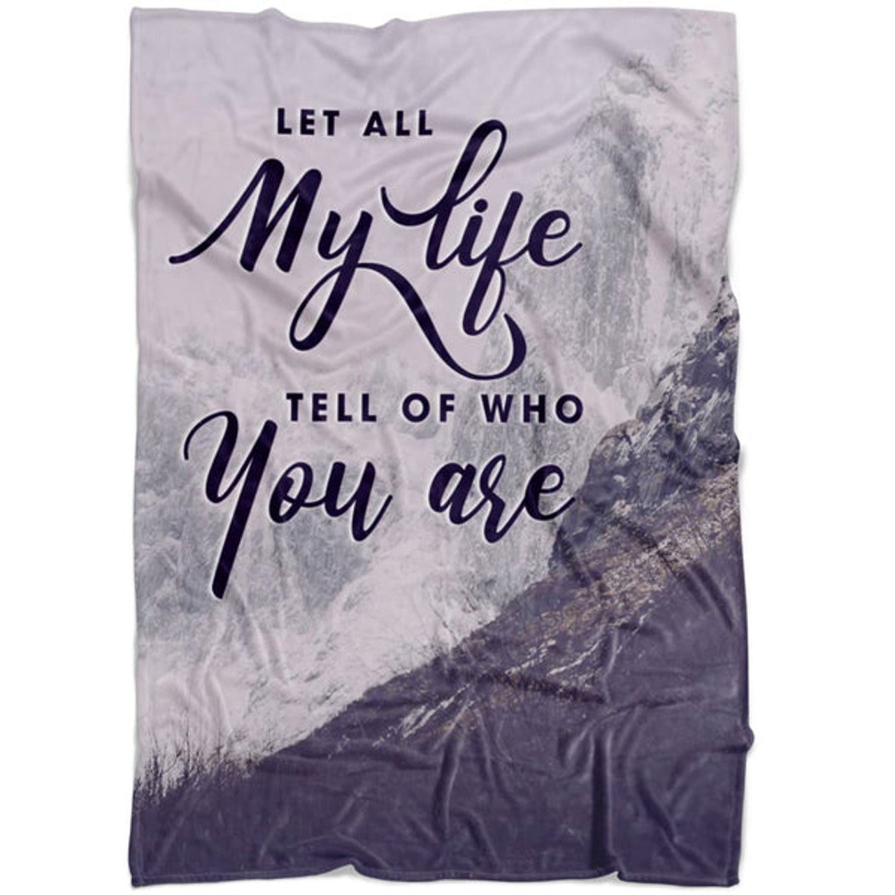 FUNSTUFFPRINT Let All My Life Tell Of Who You Are Fleece Blanket - Christian Blanket - Bible Verse Blanket