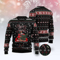 FUNSTUFFPRINT Let It Snow Red Truck Ugly Christmas Sweater, Christmas Sweater, Ugly Sweater, Funny Xmas Sweaters Ugly Sweater